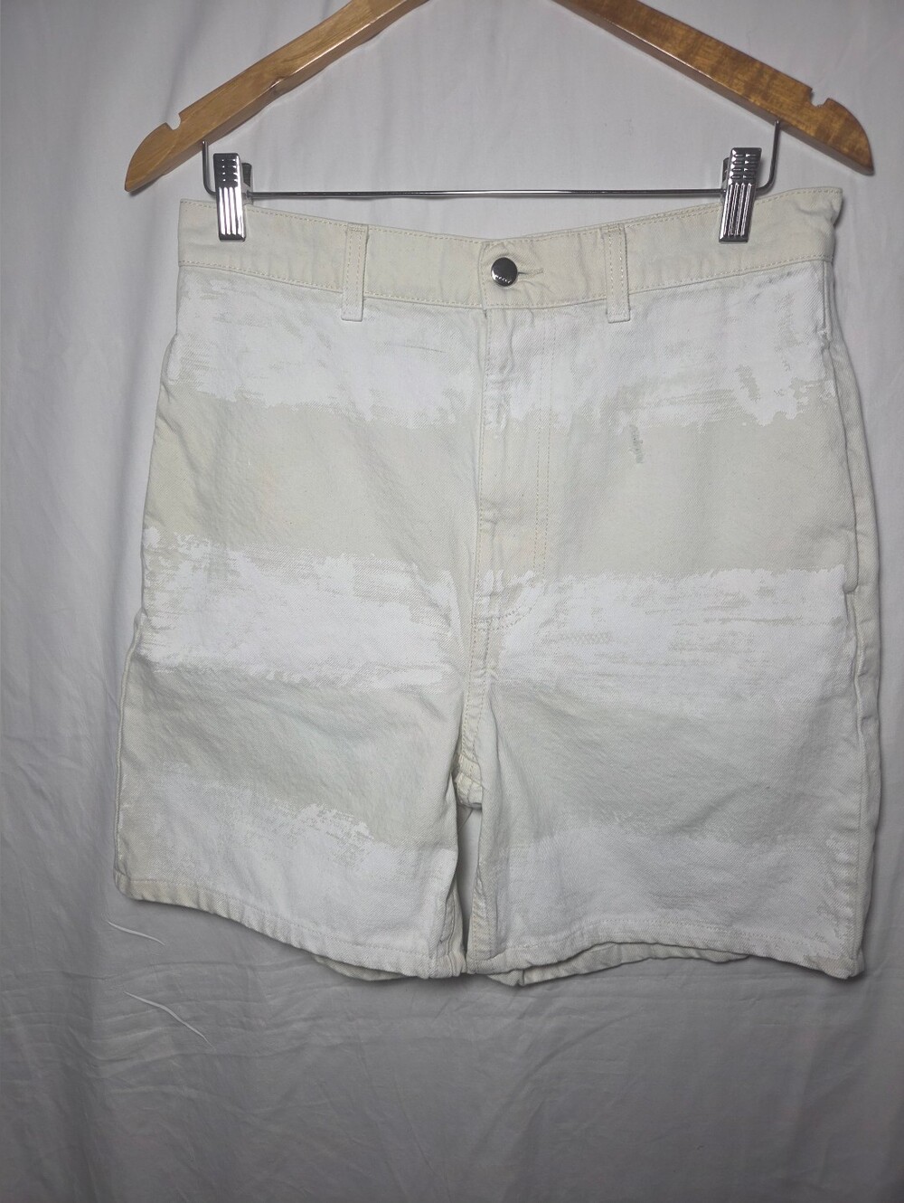 Marni Off-White and Cream Flat Front Men's Shorts